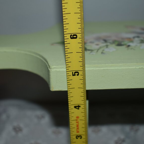 Handmade Pig Flowers Green Wood Riser Country Cottage Farmhouse Decor - Picture 11 of 13